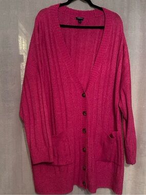 Torrid Pink Boyfriend Cardigan Softest Sweater